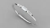 14K Gold Baguette Cut Lab-Created Diamond Ring