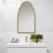 Casa Bella Living Beautiful Arched Top Finished With Gold Leaf Mirror