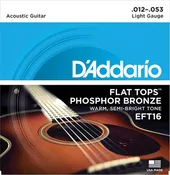 D'Addario EFT16 .012-.053 Flat Tops Light Acoustic Guitar Strings