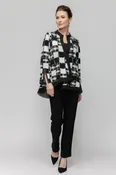 Black and White One Button Jacket