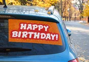 Happy Birthday Car Decal 36" x 18" — Curtis Print & Design