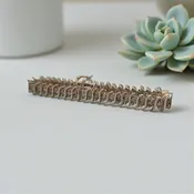 10KY 7" Diamond Tennis Bracelet with "S" Accents
