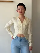 Cream 1940’s inspired blouse