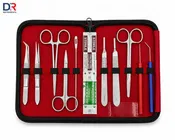 13Pc Student Dissection Kit Stainless Steel Anatomy Biology Lab Training Set