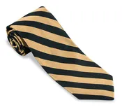 Black/Gold Bar Stripes Necktie - F631