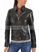 Black Fantasy Women Lambskin Leather Jacket