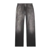 Acne Studios Paint Splatter Black Wash Loose Fit Jeans