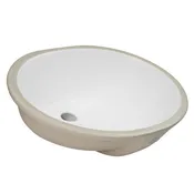 19.5" Ticor E0460 Belfast Series Ceramic Undermount Oval Vanity Sink