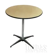 30″ Round Wood Pedestal Table – 30″ High