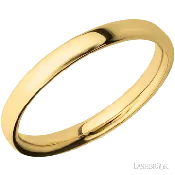 3 mm wide Ultra Comfort (our most comfortable profile) 14K Yellow Gold band.