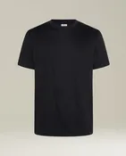BLACK COTTON CREW-NECK T-SHIRT