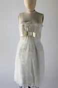 David Fielden Short Babydoll Dress DR23 — Ivory