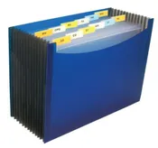 13-Pocket Expanding File, Blue (Set of 12 Files)