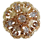Yellow Gold Diamond Brooch