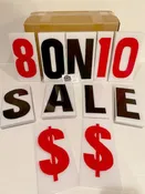 8″ on 10″ Rigid Acrylic Letters for Marquee Signs .060 Thickness Block Font 302 count set