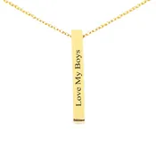 3D Bar Necklace - Fine Link v2