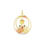 10k Yellow Circle Women's Black Hills Gold Necklace