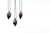 18" Silver Dragon Glass Necklace