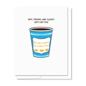 Anthora Cup Card — Quick Brown Fox Letterpress