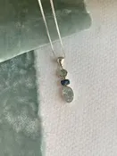 3 Shades of Aquamarine Silver Necklace
