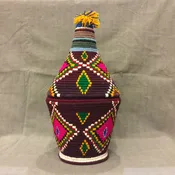 berber lidded basket, 16x9
