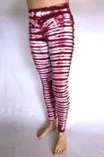 Bengal Tiger Tie Dye Organic Cotton Ankle Length Legging-Cranberry