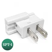 18/2 Male Slide On Vampire Plug, SPT-1, White - Pack of 5