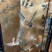 Asian Black Laquer/Gold Cranes Room