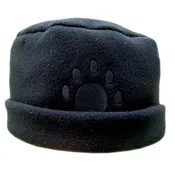 BLACK Paw Print Fleece Hat