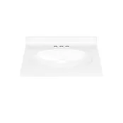 Cultured Marble Countertop (31"x22", Solid White finish) — Kitchen Outlet