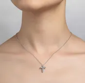 1.02 CTW Cross Pendant Necklace by Lafonn