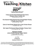 "James Bond Dinner" January 9, 2027