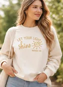 Let Your Light Shine Embroidered Sweatshirt & Hoodie | Christian Crewneck | Matthew 5:16 | It's So Cute®
