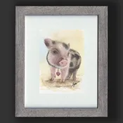 Cute Piglet Wall art, Farm Artwork | Clint Eagar Design