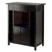 Cave à vin, Plateau extensible, Espresso - 29,92 x 17,32 x 37,01 pouces
