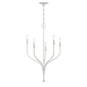5-Light White Chandelier