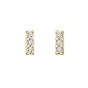 14k Mini Diamond Bar Studs