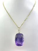 Amethyst Diamond Pendant