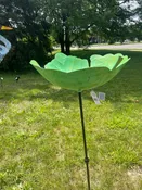 Ancient Graffiti Green Leaf Birdbath with Stand - 38" (950)