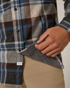 7 Diamonds Generation Long Sleeve Plaid Soft Knit Shirt- Brown