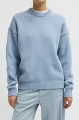 Cotton Wool Crewneck Easy Pullover - Baby Blue