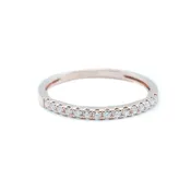 14K Rose Gold Round Diamond Wedding Band