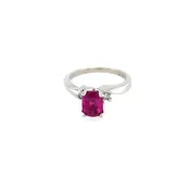 Cushion Cut Ruby Ring