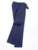 BKT50 Tuxedo Trouser in Wool / Mohair - Ink Blue with Grosgrain Stripe