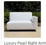 Luxury Pearl Right Arm Leatherette Lounge Sofa