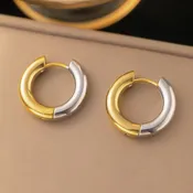18K Stainless Steel Tarnish Free Waterproof Hoop