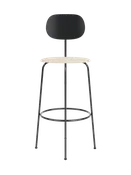 Bar Chair Plus, Upholstered Seat ¨C Veneer Back, Powder-Coated Frame