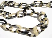 FLECKED ACETATE CHAIN - BIG OVAL — atelier mira