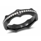 Black Non-Metal Diamond Accent Band Ring