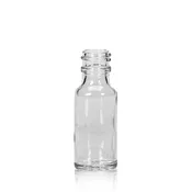 1/2 oz Clear Glass Boston Round Bottle, 18-400
